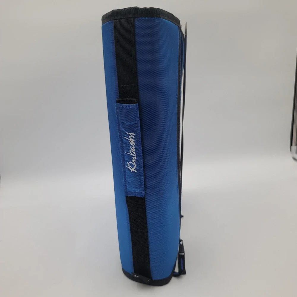 Kinbashi 3 Inch Zipper Binder Blue 880 Sheet Capacity Expanding File Carry Strap